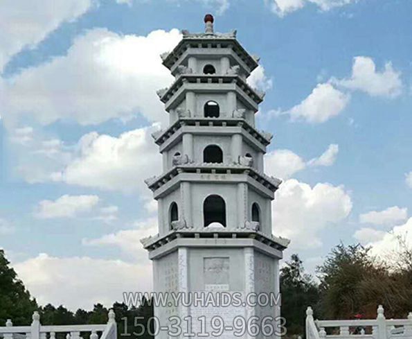 大理石多層寶塔寺院景觀(guān)石雕雕塑