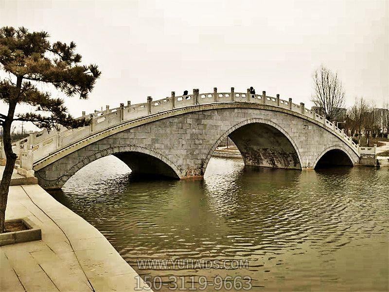 公園景觀(guān)石橋大理石欄桿雕塑