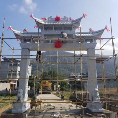 城鎮建設裝飾村口單門(mén)石牌坊