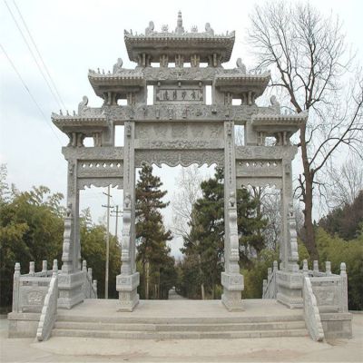 公園大理石石雕景觀(guān)牌坊雕塑