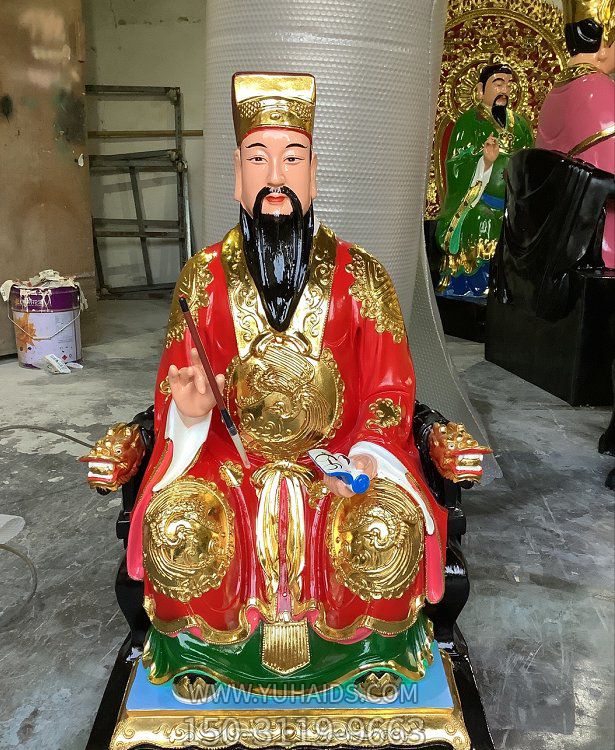 宗教寺廟玻璃鋼彩繪佛像景觀(guān)雕塑