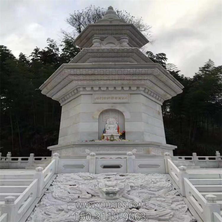 大理石石雕戶(hù)外寺廟舍利塔雕塑