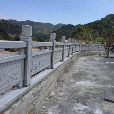 青石雕刻寺廟安裝仿古建筑防護欄板