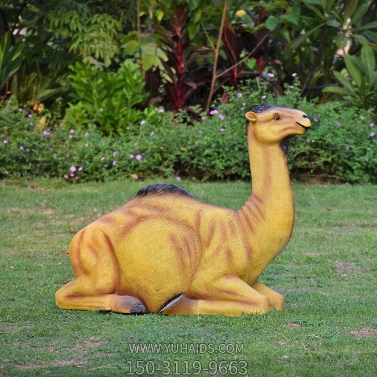 玻璃鋼仿真駱駝雕塑公園動(dòng)物園景區擺件