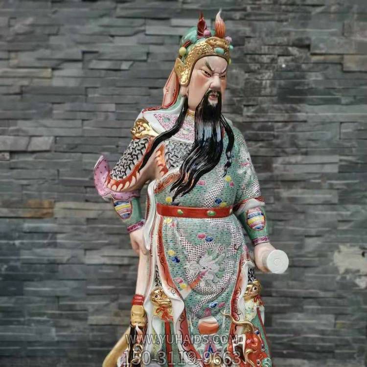 玻璃鋼寺廟家用武財(cái)神雕塑