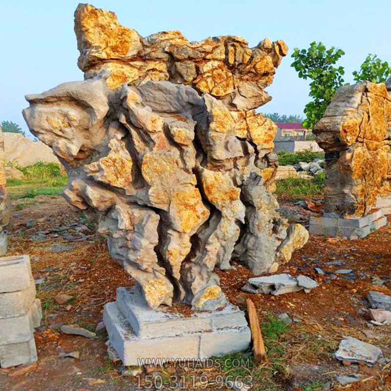 景觀(guān)石綠地河灘假山石頭自然石公園擺件雕塑