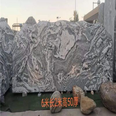 天然雪花紋景觀(guān)石學(xué)校公園擺放刻字石雕