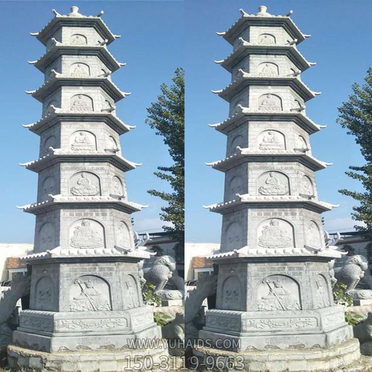 寺廟大型大理石石雕佛塔景觀(guān)雕塑