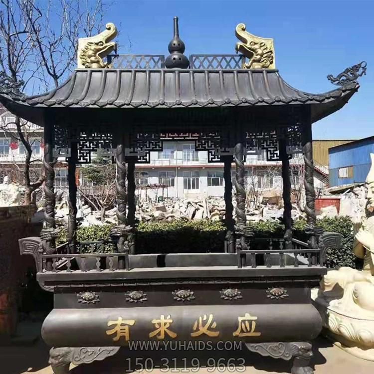 銅雕宗教寺廟大型香爐雕塑