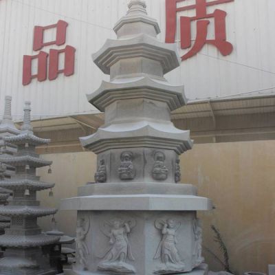 石雕佛塔漢白玉舍利寶塔景區寺廟擺件