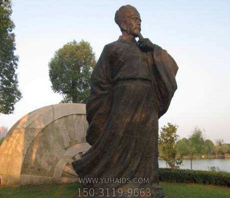 學(xué)校公園鍛造北宋文學(xué)家歐陽(yáng)修銅雕雕塑