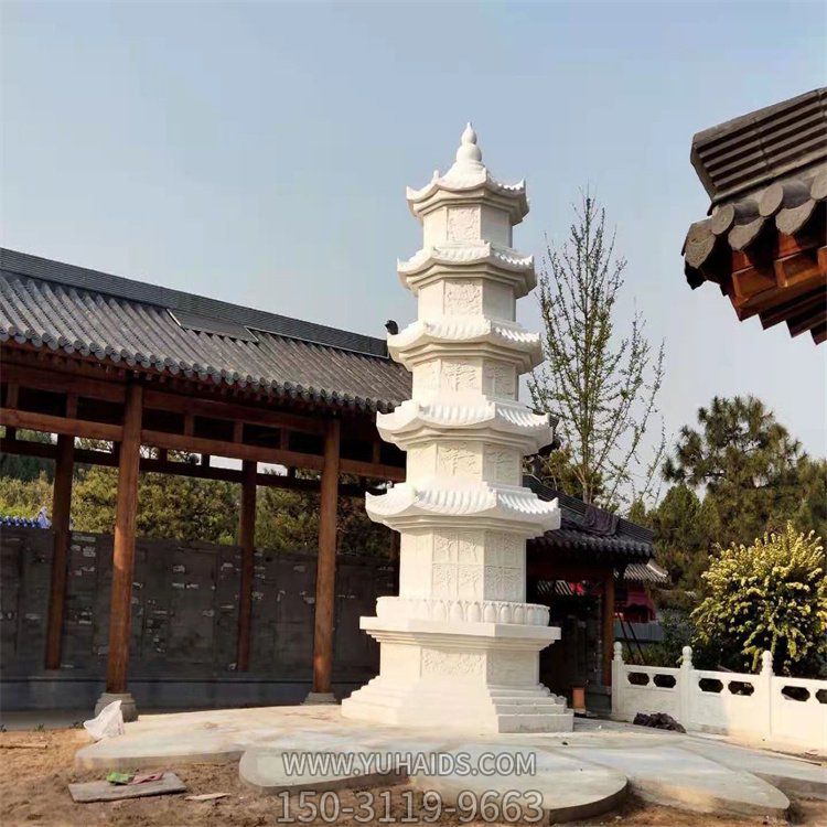 漢白玉優(yōu)質(zhì)石材浮雕石塔景點寺廟園林擺件雕塑