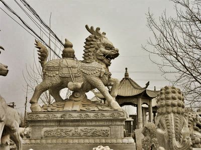 石雕庭院廣場(chǎng)大型戶(hù)外動(dòng)物景觀(guān)神獸貔貅雕塑