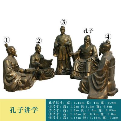  園林景觀(guān)雕塑定制 形象生動(dòng)逼真 名人像玻璃鋼仿銅人物雕塑 