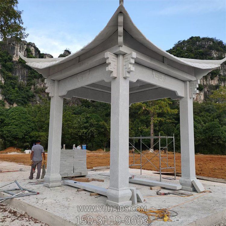 仿古石雕涼亭戶(hù)外大理石公園園林雕塑