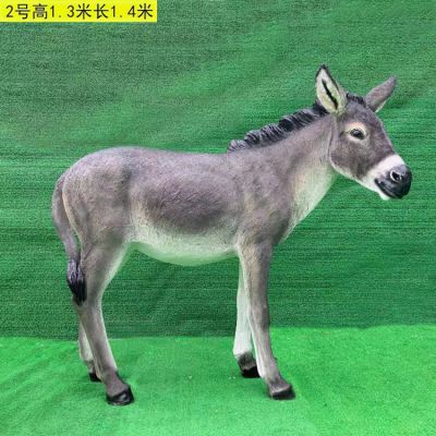 毛驢，玻璃鋼仿真動物雕塑