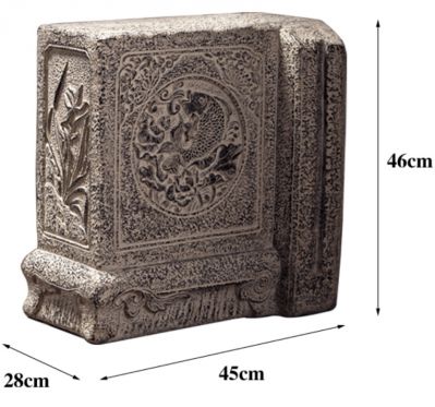 仿石雕石鼓門(mén)墩抱鼓石一對家用仿古庭院鎮宅門(mén)口石墩擺件