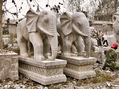 庭院寺廟創(chuàng  )意鎮宅招財大型景觀(guān)裝飾品大象雕塑