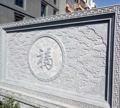 別墅小區(qū)大理石石雕戶(hù)外園林景觀影壁雕塑