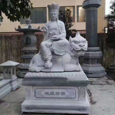 大理石石雕戶(hù)外寺廟文殊普賢雕塑