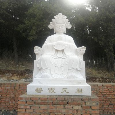 寺廟鄉村創(chuàng  )意供奉碧霞元君雕像