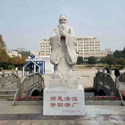 寺院廣場(chǎng)大理石雕刻古代人物雕塑擺件