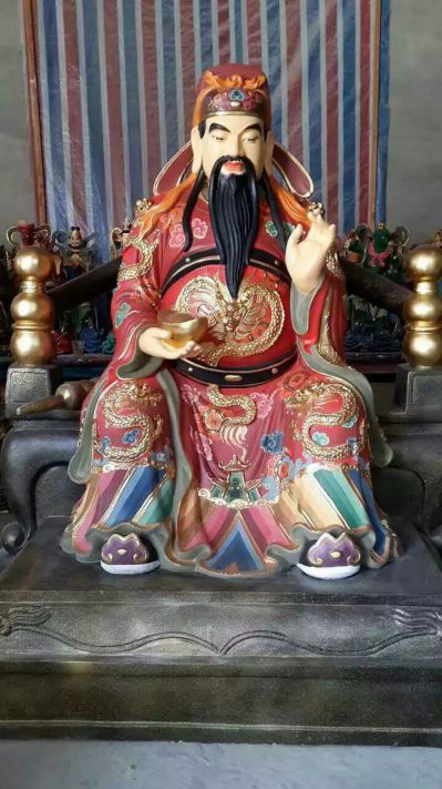 寺廟文財(cái)神玻璃鋼彩繪文昌帝君雕塑