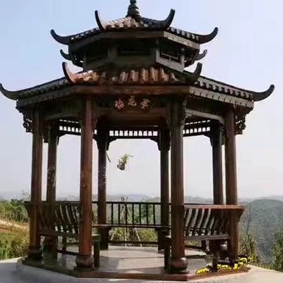 戶(hù)外公園景區(qū)創(chuàng)意不銹鋼仿銅乘涼休息涼亭雕塑