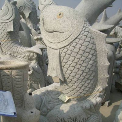 石雕鯉魚(yú)雕塑戶(hù)外園林景觀(guān)擺件