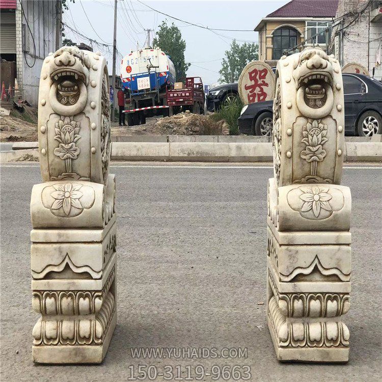 仿古石雕庭院大理石石雕園林景區大型抱鼓石雕塑