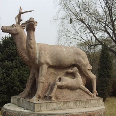 公園大理石石雕動(dòng)物園林景觀擺件雕塑