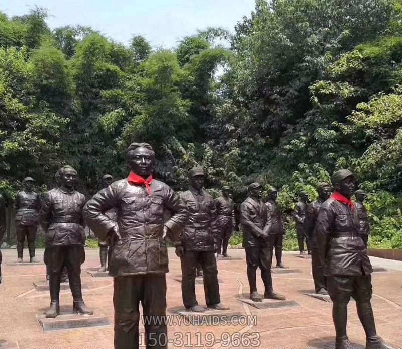 公園大型仿真人物銅雕十大元帥雕塑