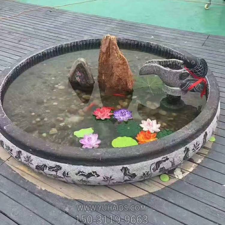 大型庭院戶(hù)外水景魚(yú)缸雕塑