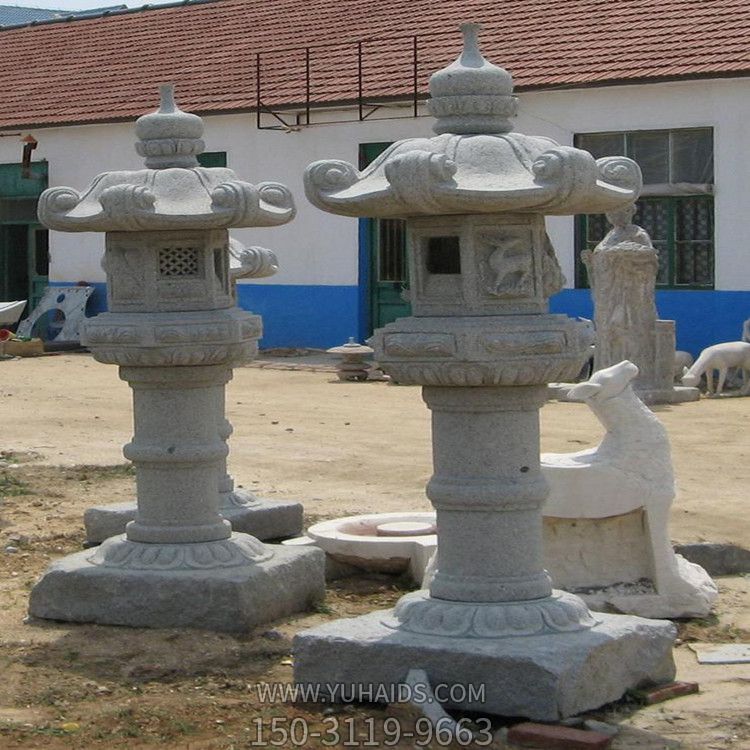 大理石庭院鏤空石燈漢白玉公園景區(qū)燈擺件