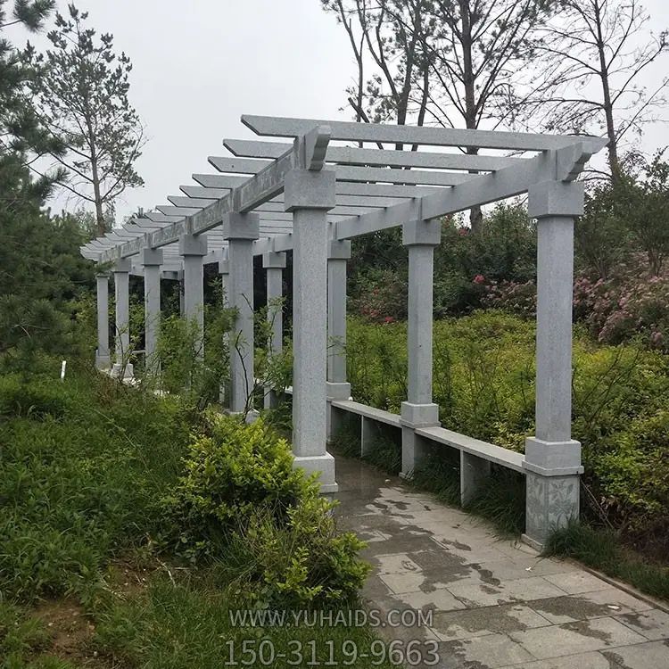 大理石花架，公園過道花架子雕塑