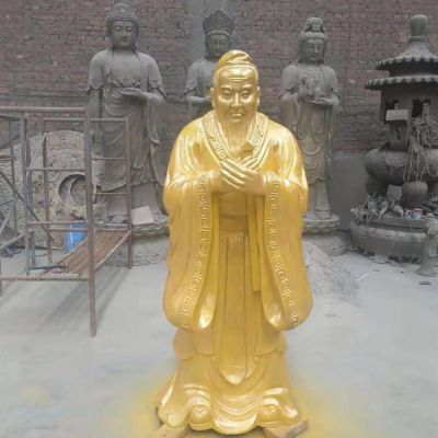 玻璃鋼仿銅戶(hù)外園林景觀古代人物雕塑