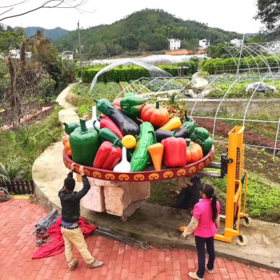 農(nóng)場(chǎng)大型玻璃鋼仿真彩繪蔬菜蔬菜景觀(guān)